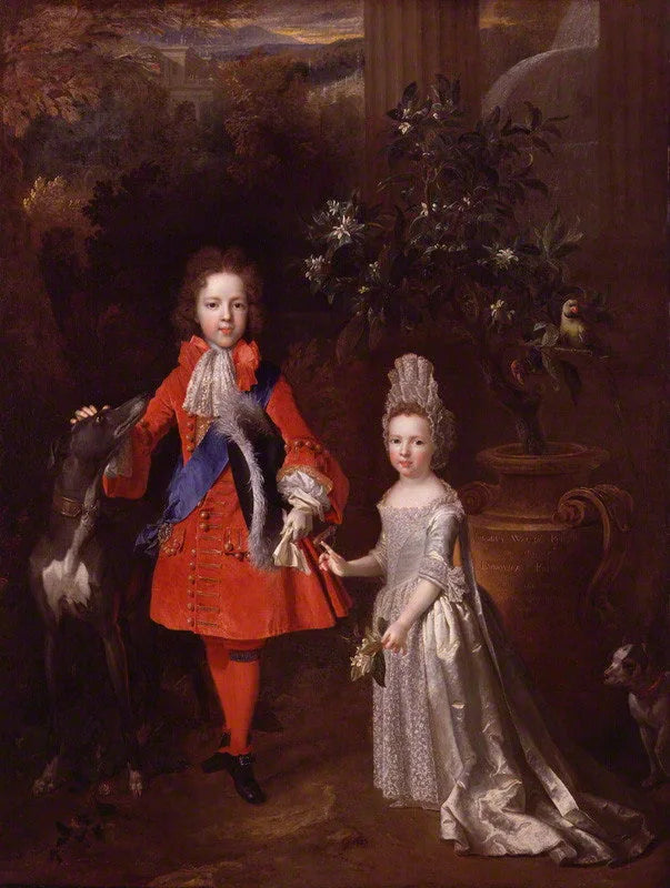 Prince Jacques François Édouard Stuart ; Princesse Louise Marie Thérèse Stuart - Nicolas de Largillière image 1 reproduction de peinture à l’huile