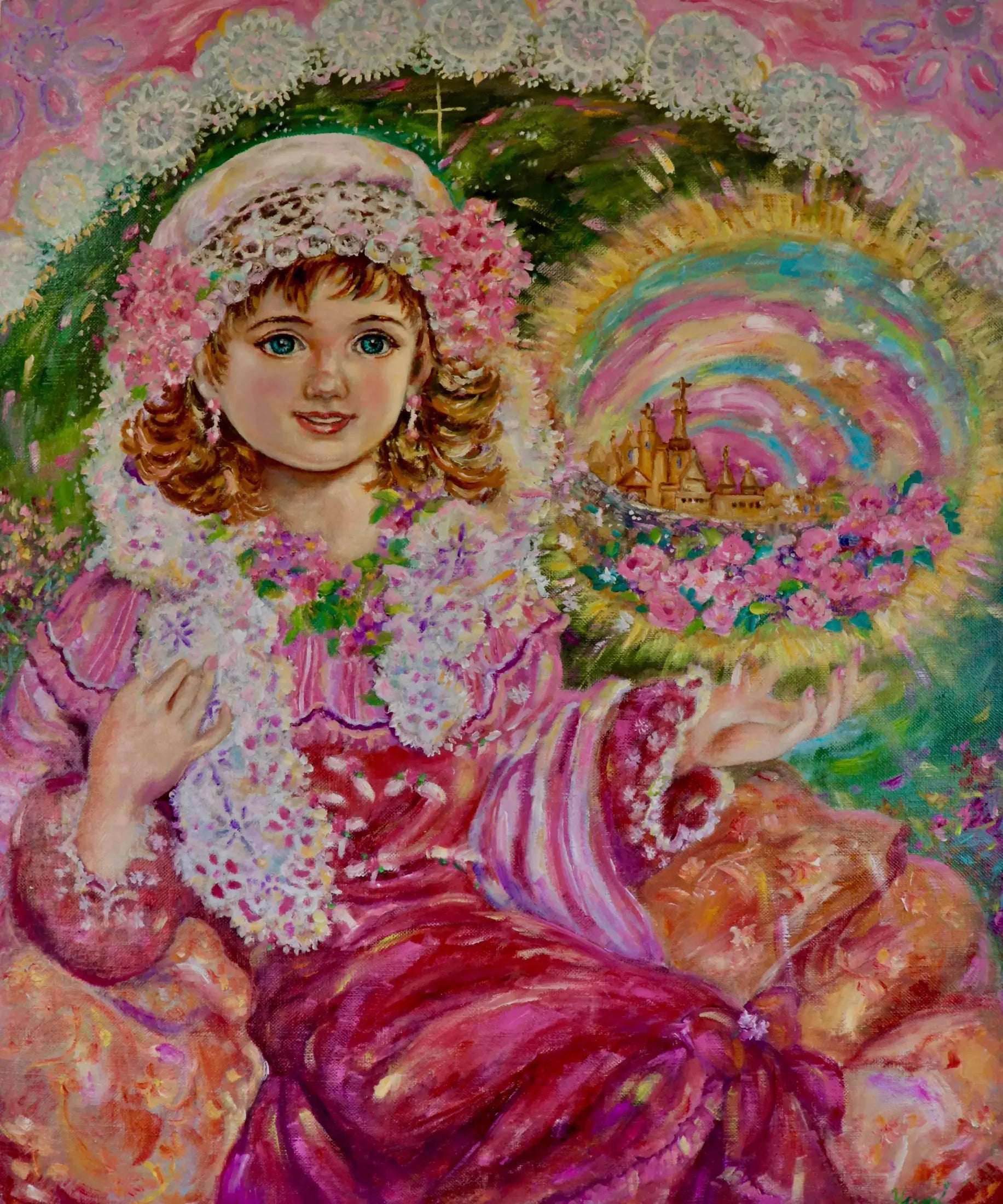 Princess Saintpaulia - Yumi Sugai image 1 tableau peint à l’huile sur toile