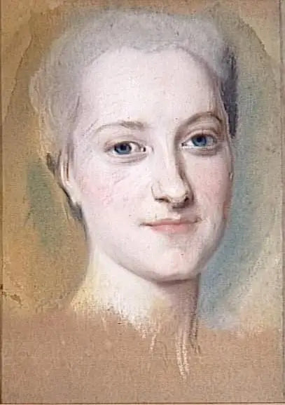 Princesse Marie-Christine de Saxe (1735-1782) - Maurice-Quentin de La Tour image 1 reproduction d’œuvre d’art à l’huile