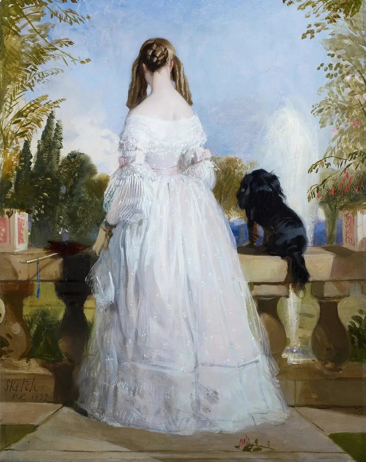 Princesse Victoire de Saxe-Cobourg-Gotha (1822-1857) - Edwin Henry Landseer image 1 copie de tableau peinte à la main