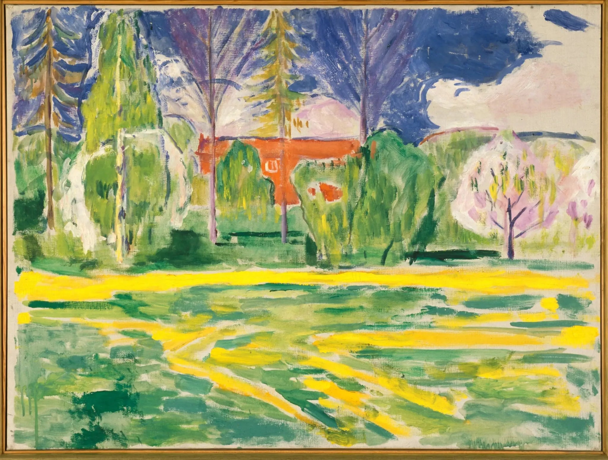 Printemps à Ekely - Edvard Munch image 1 copie peinte à la main à l’huile
