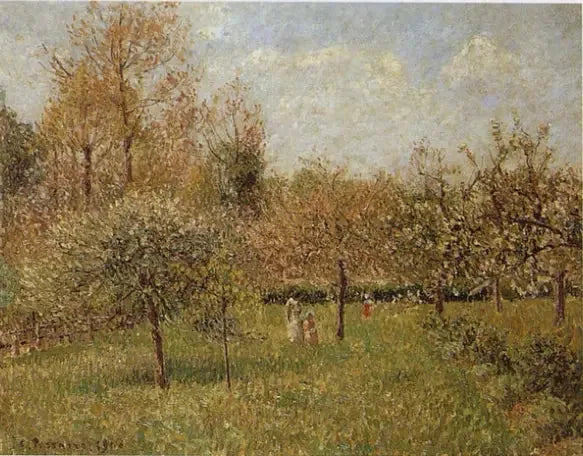 Printemps à Éragny - Camille Pissarro image 1 reproduction de peinture à l’huile
