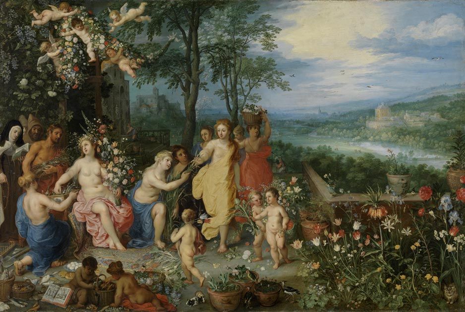 Printemps - Jan Brueghel l'Ancien image 1 copie de tableau peinte à la main