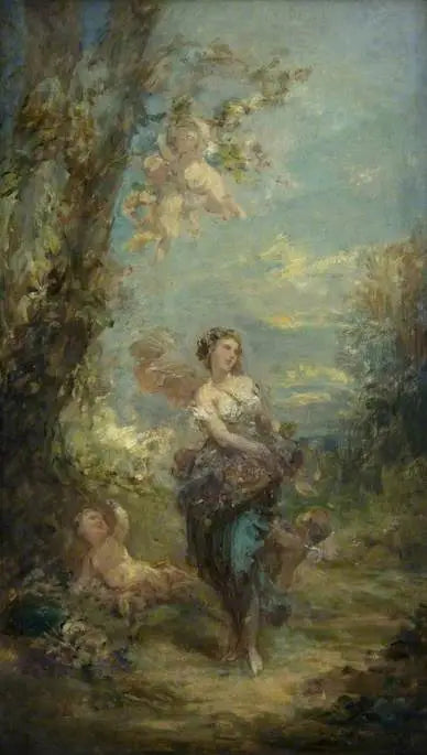 Printemps - Jean-Honoré Fragonard image 1 tableau peint à l’huile sur toile