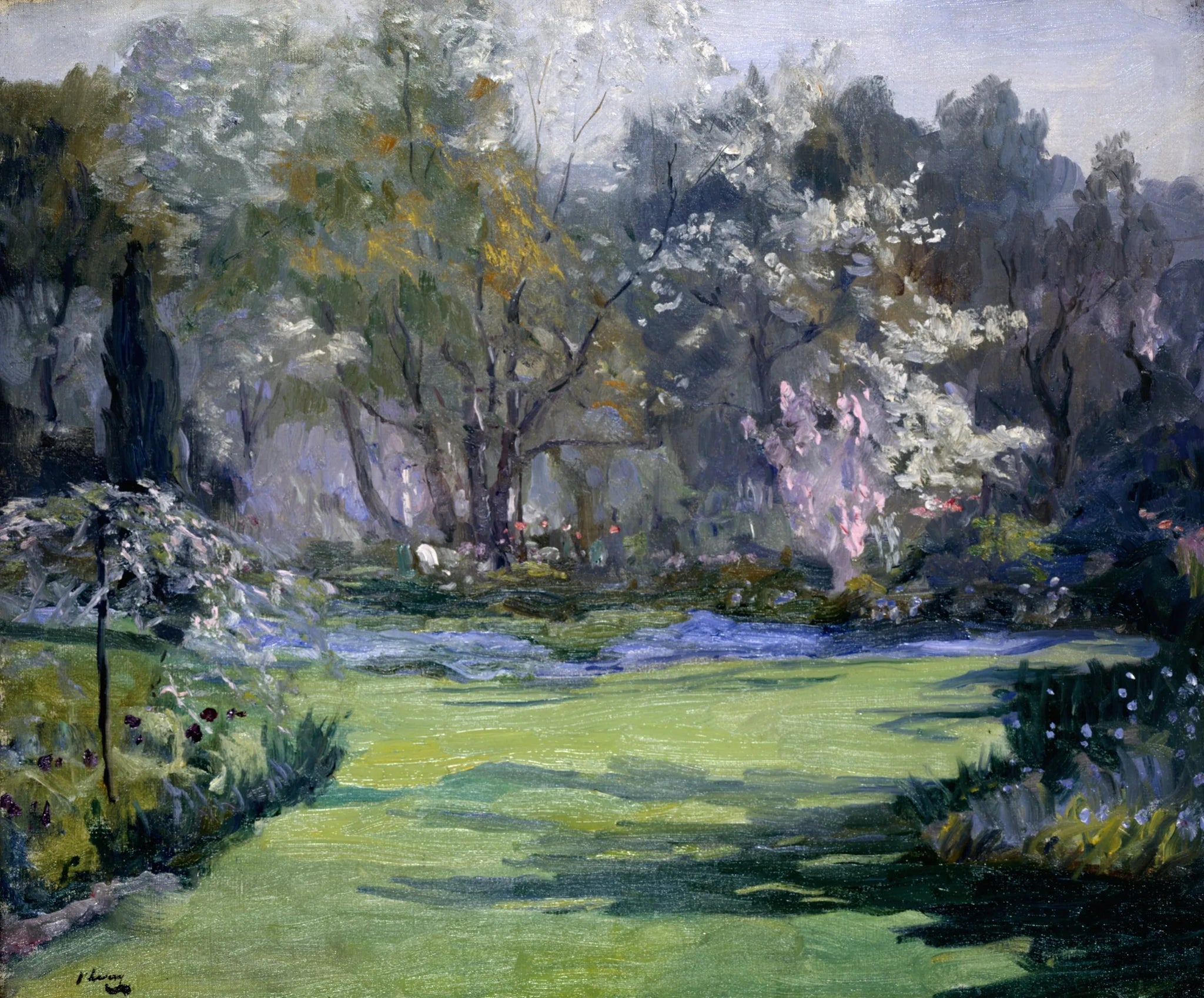 Printemps, le jardin, Villa Sylvia - John Lavery image 1 copie de tableau peinte à la main