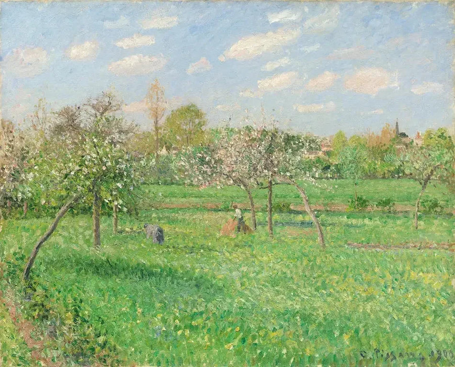 Printemps, matin, soleil, Éragny - Camille Pissarro