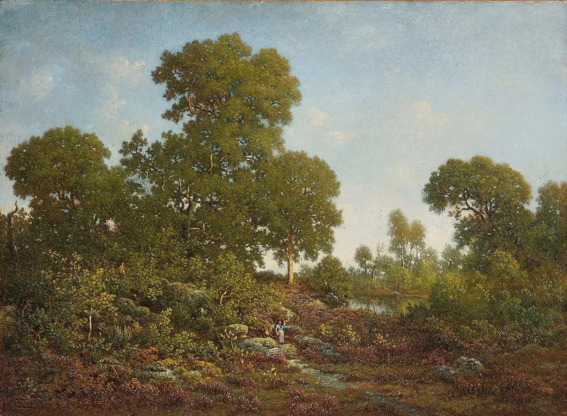 Printemps - Théodore Rousseau image 1 tableau peint à l’huile sur toile