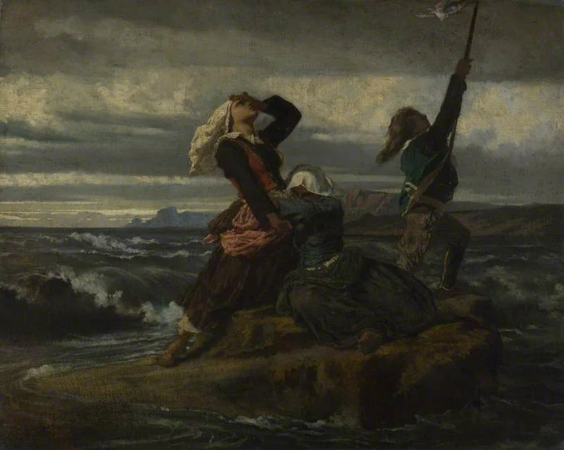 Pris au piège par la marée - Thomas Couture image 1 reproduction artisanale de tableau