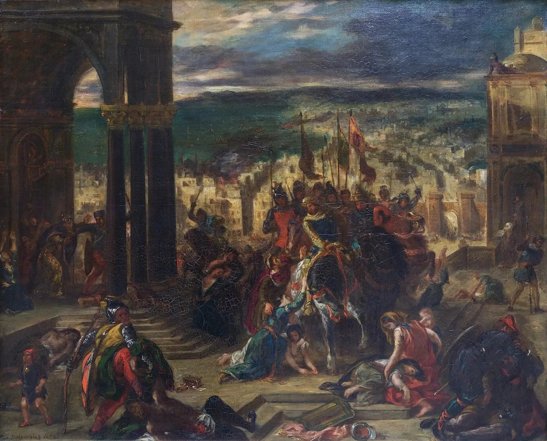 Prise de Constantinople par les Croisés - Eugène Delacroix image 1 reproduction réalisée par Alpha Reproduction