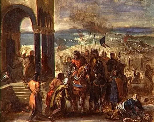 Prise de Constantinople par les croisés - Eugène Delacroix image 1 reproduction de peinture à l’huile