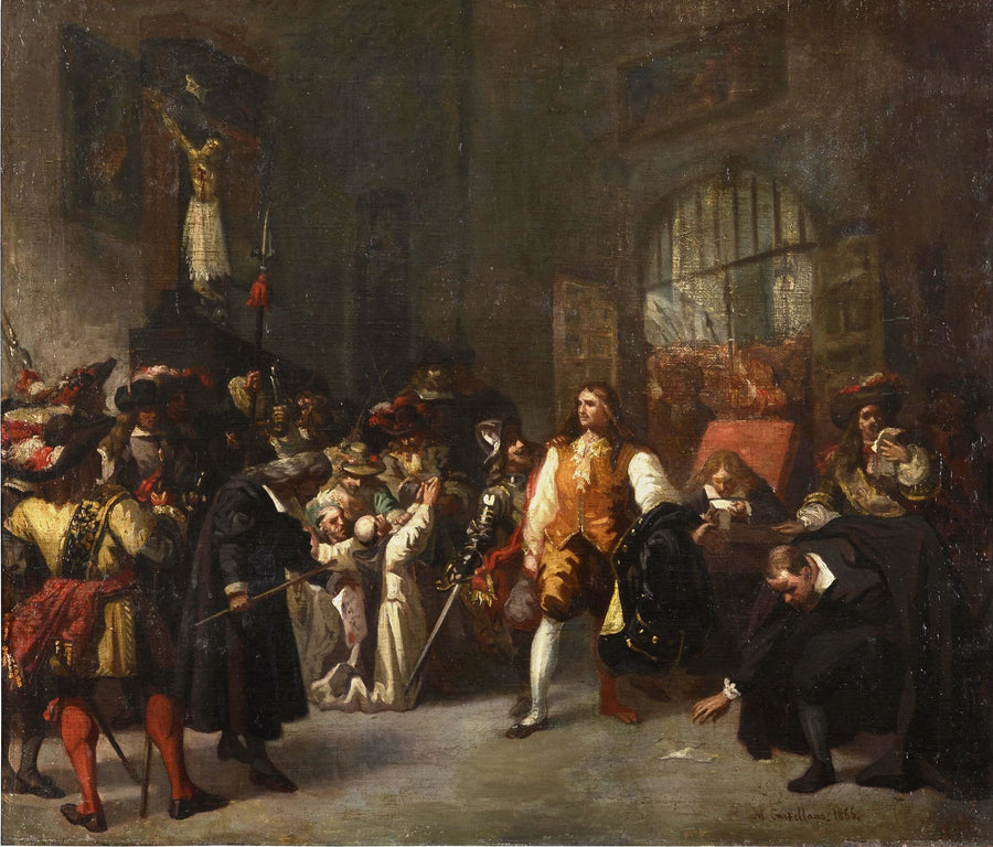 Prison de Don Fernando de Valenzuela (esquisse) - Manuel Castellano