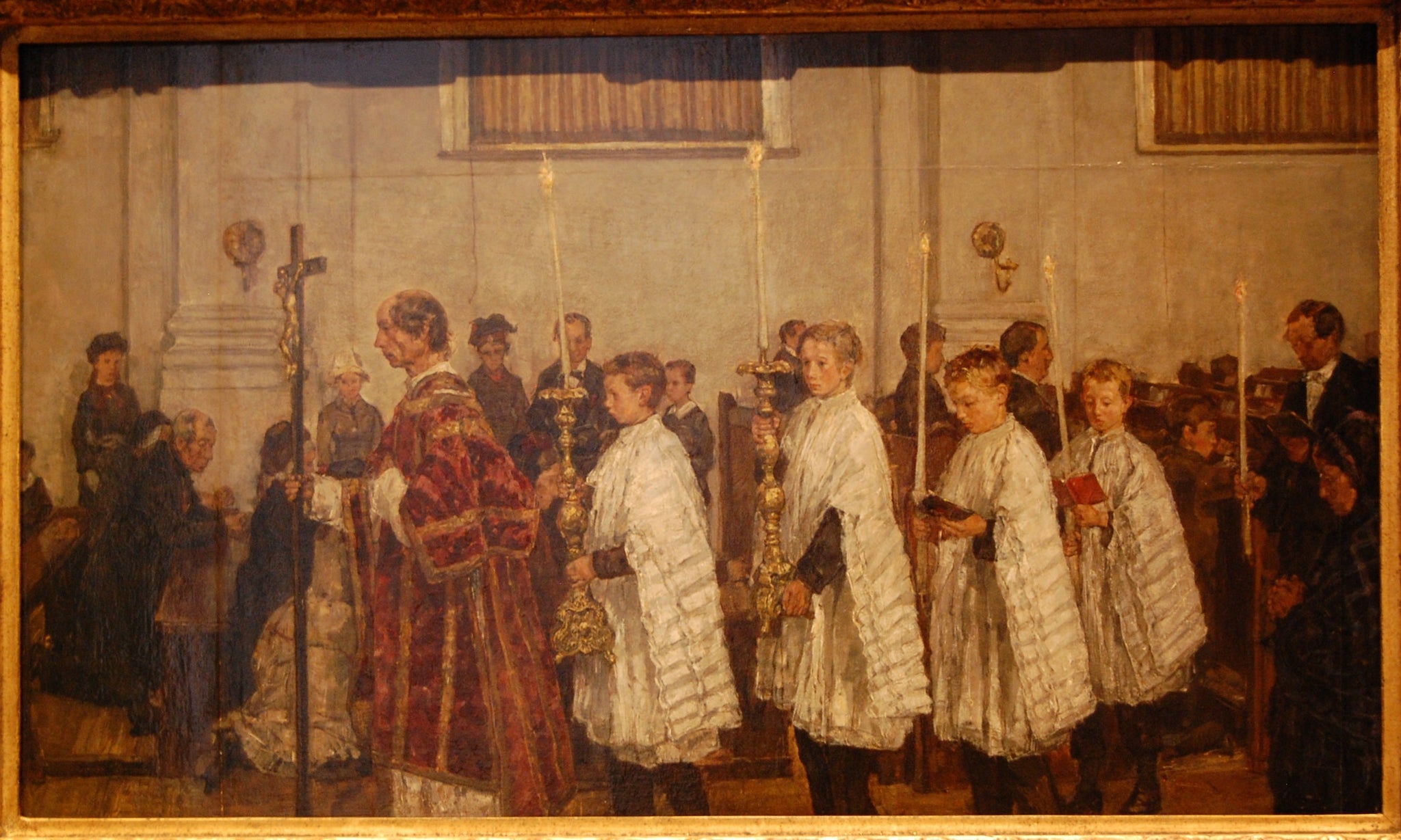 Procession dans l'église vieille-catholique de La Haye - Isaac Israëls image 1 reproduction de peinture à l’huile