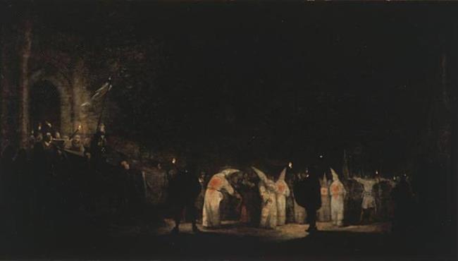 Procession de flagellants - Gerard ter Borch image 1 copie peinte à la main à l’huile