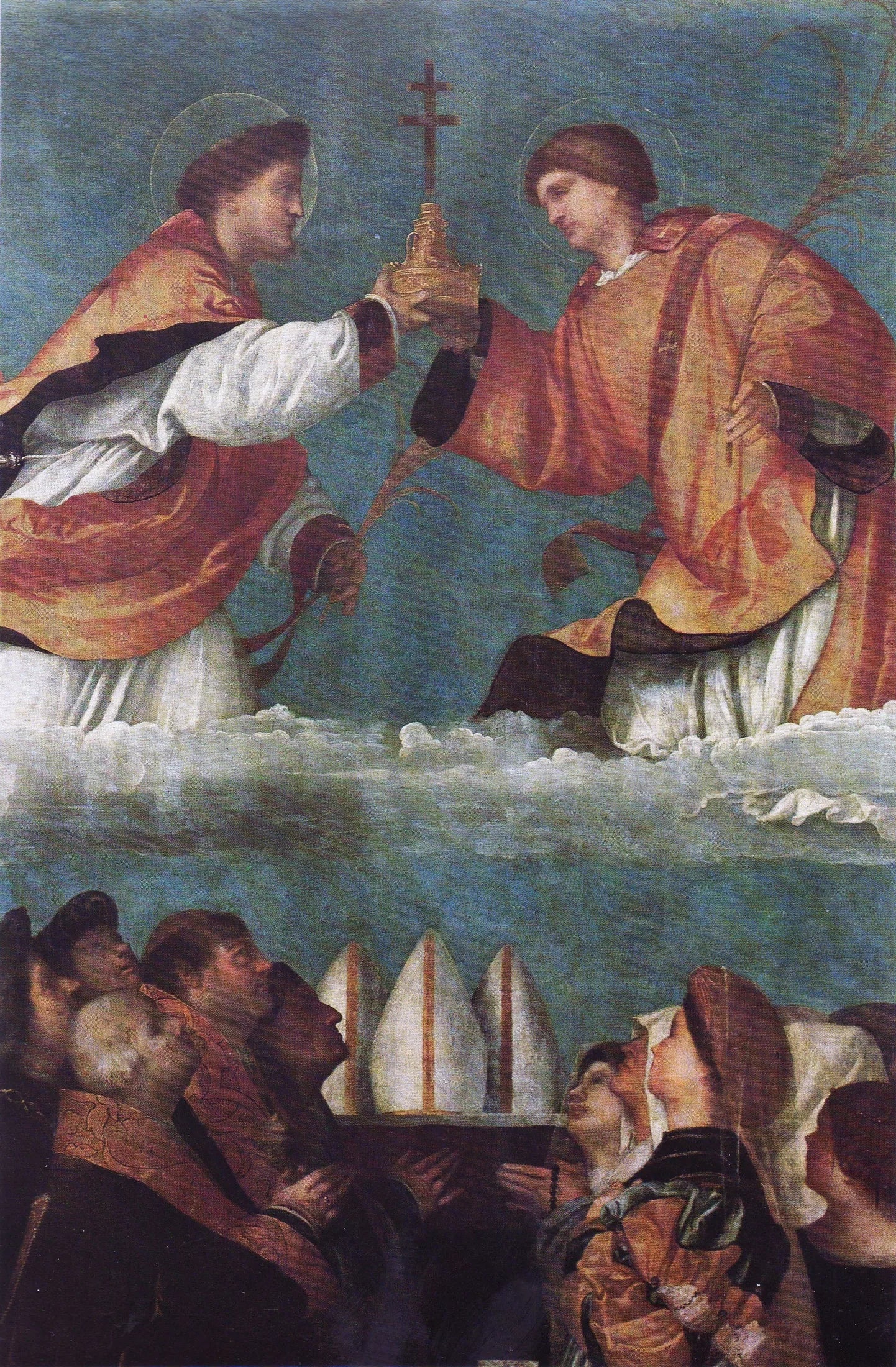 Procession de la Sainte Croix en messe - Alessandro Bonvicino image 1 reproduction d’œuvre d’art à l’huile