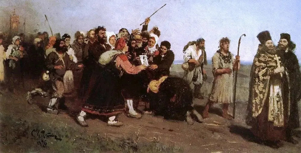 Procession religieuse - Ilya Repin image 1 copie de tableau peinte à la main