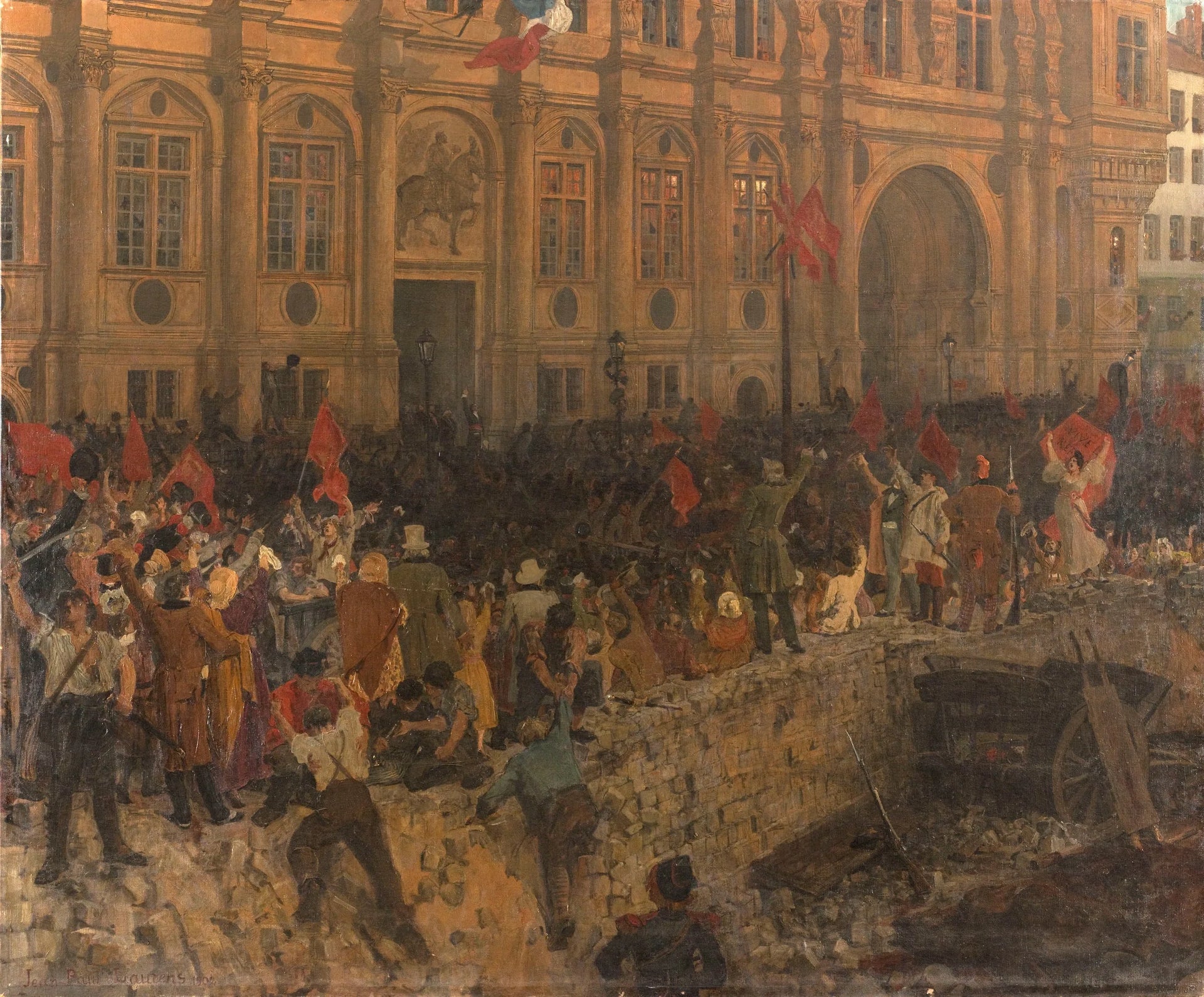 Proclamation de la République le 24 février 1848 - Jean-Paul Laurens image 1 copie peinte à la main à l’huile