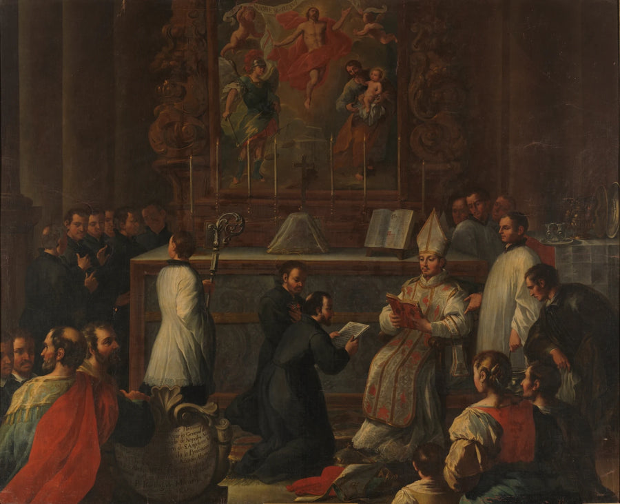Profession de vœux des Pères Francisco Caracciolo et Augustine Adorno devant le Vicaire Général du Diocèse de Naples - Pedro Rodríguez de Miranda