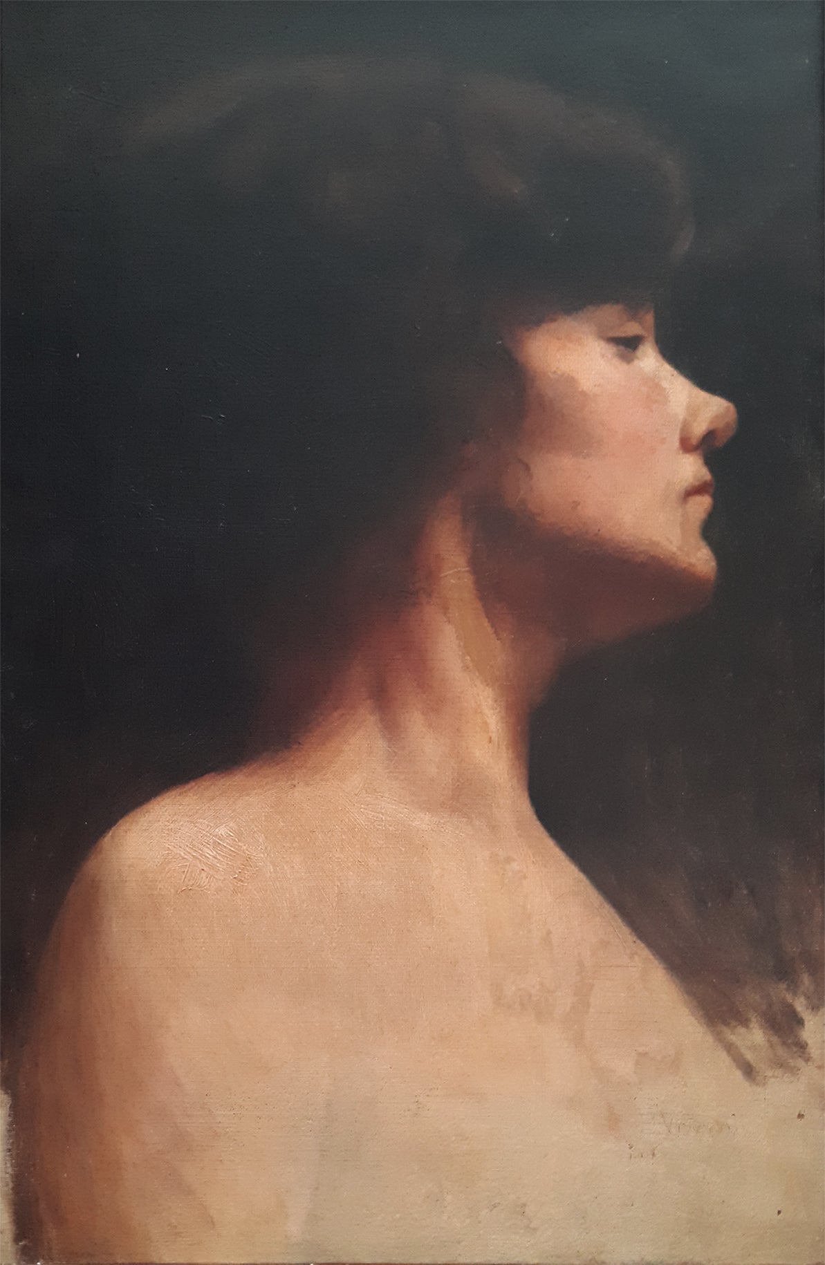 Profil féminin - Eliseu Visconti image 1 reproduction de peinture à l’huile