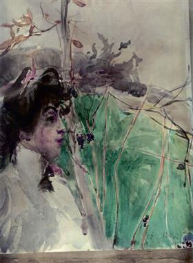 Profil féminin - Giovanni Boldini image 1 reproduction artisanale de tableau