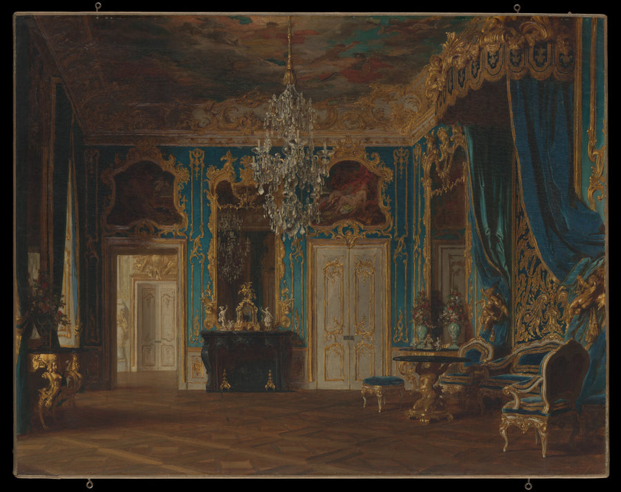 Projet pour une chambre du roi Louis II (1854-1886) de Bavière - Gyula Benczúr