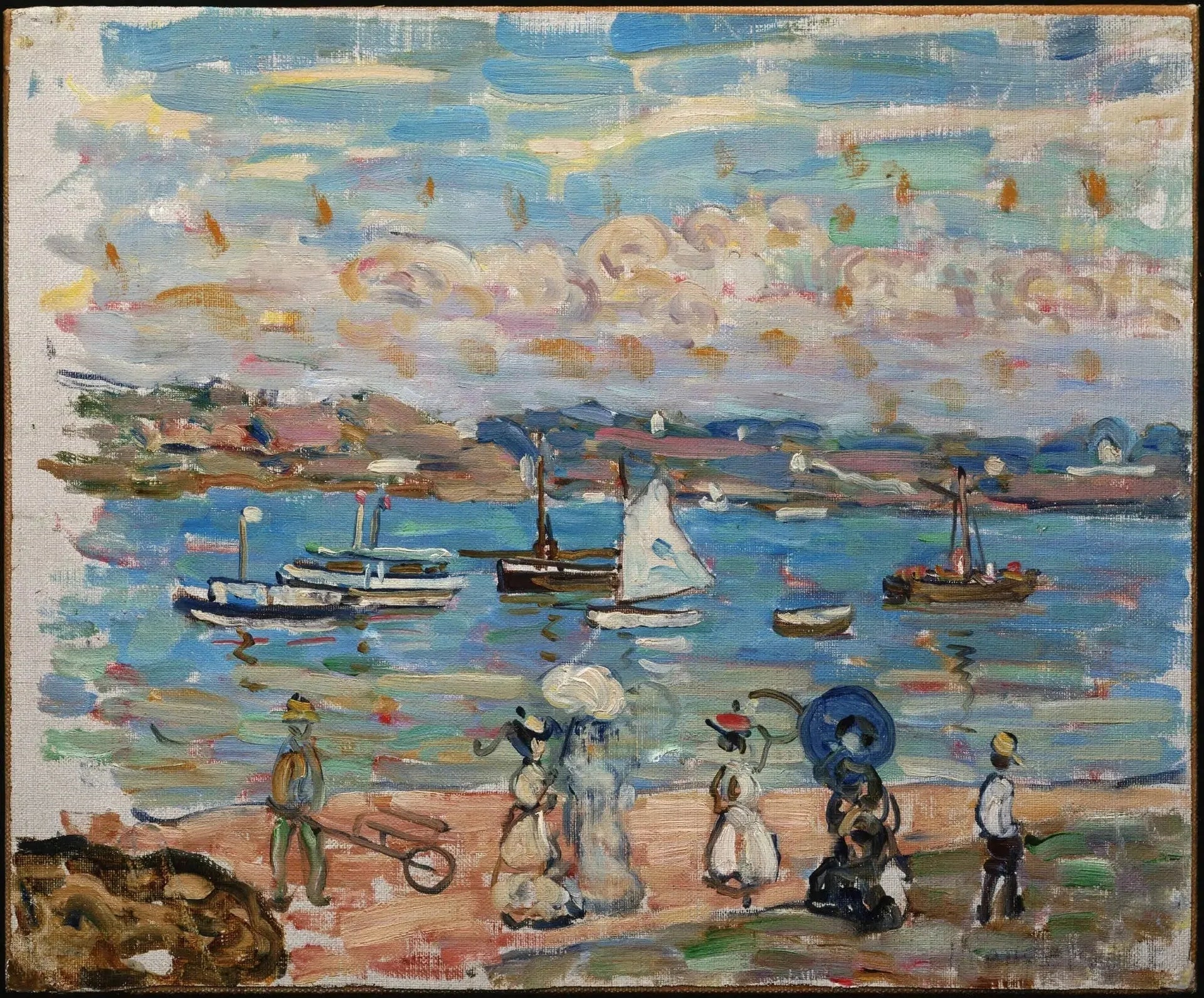 Promenade au bord de la mer - Maurice Prendergast image 1 copie de tableau peinte à la main