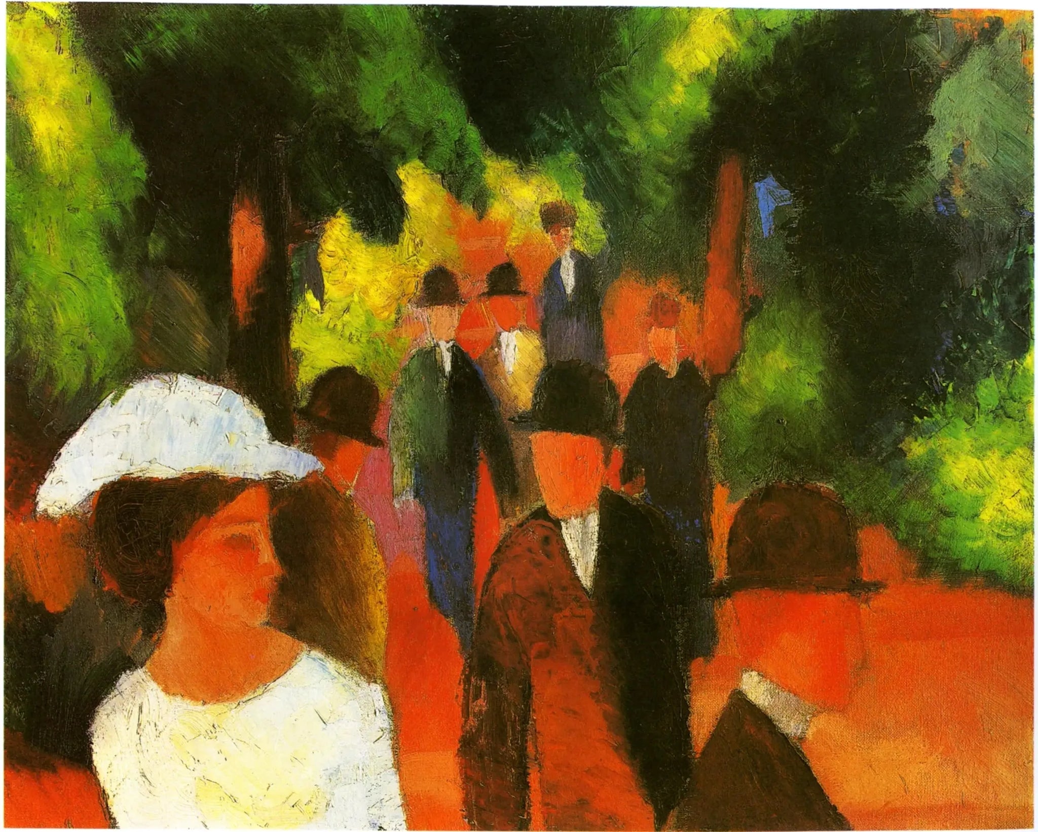 Promenade - August Macke image 1 copie de tableau peinte à la main