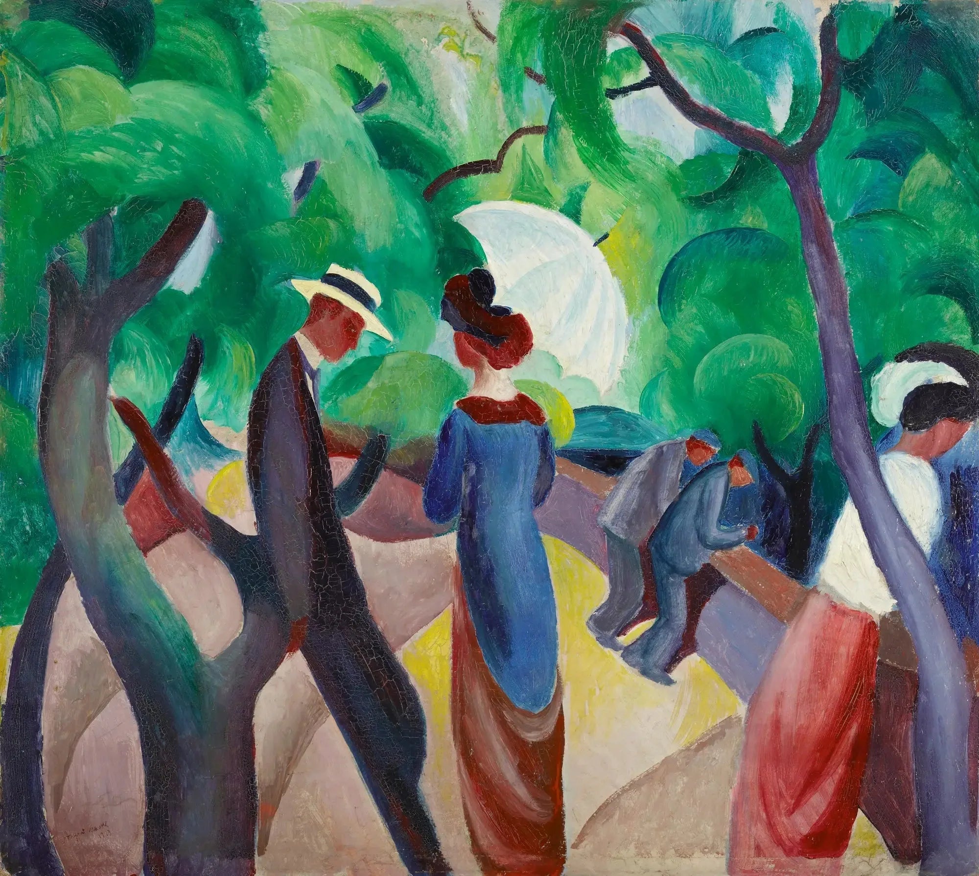 Promenade - August Macke image 1 reproduction réalisée par Alpha Reproduction