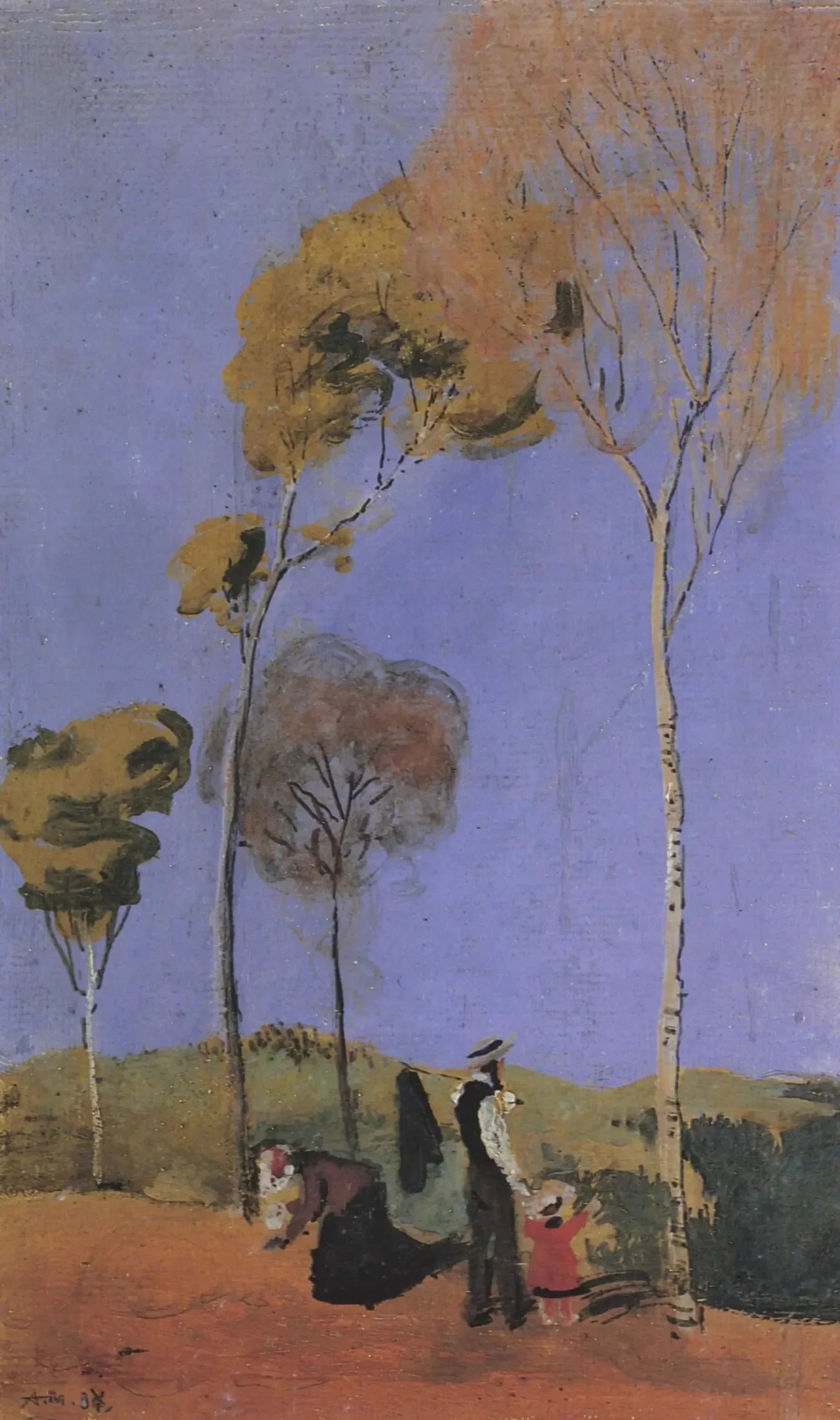 Promenade avec enfant - August Macke image 1 reproduction de peinture à l’huile
