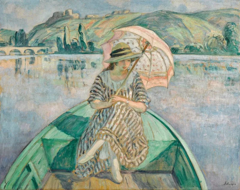Promenade en bateau aux Andelys - Henri Lebasque image 1 tableau peint à l’huile sur toile