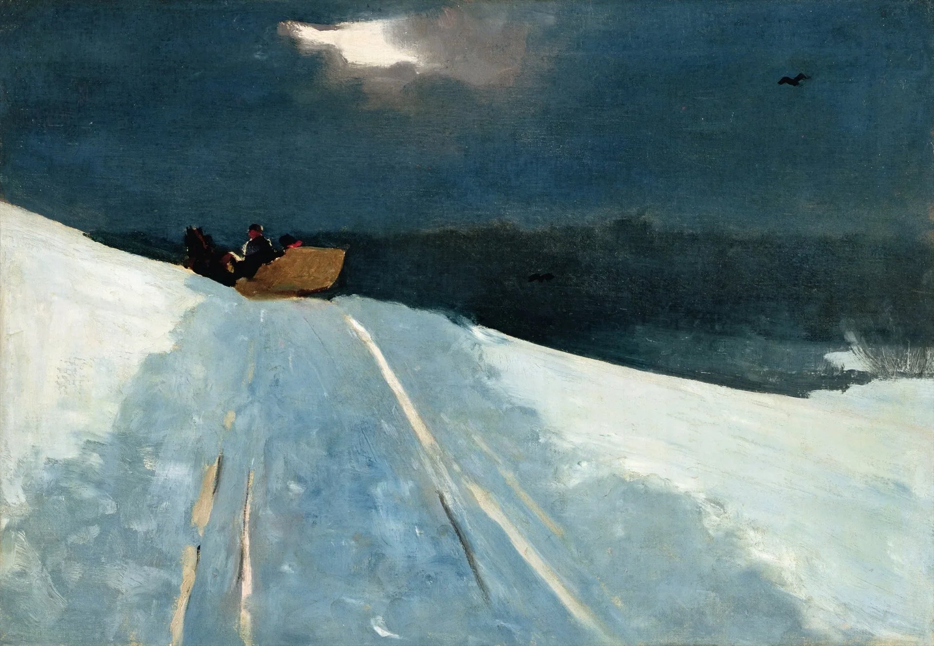 Promenade en traîneau - Winslow Homer image 1 copie de tableau peinte à la main