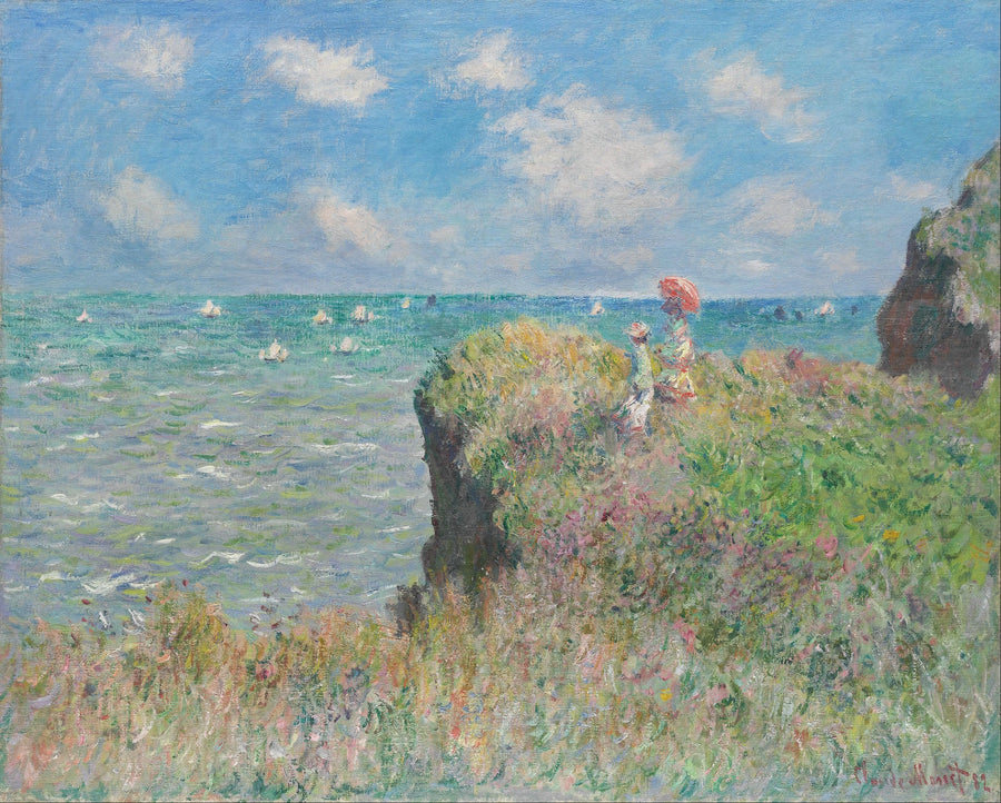 Прогулянка по скелі, Pourville W758 - Клод Моне