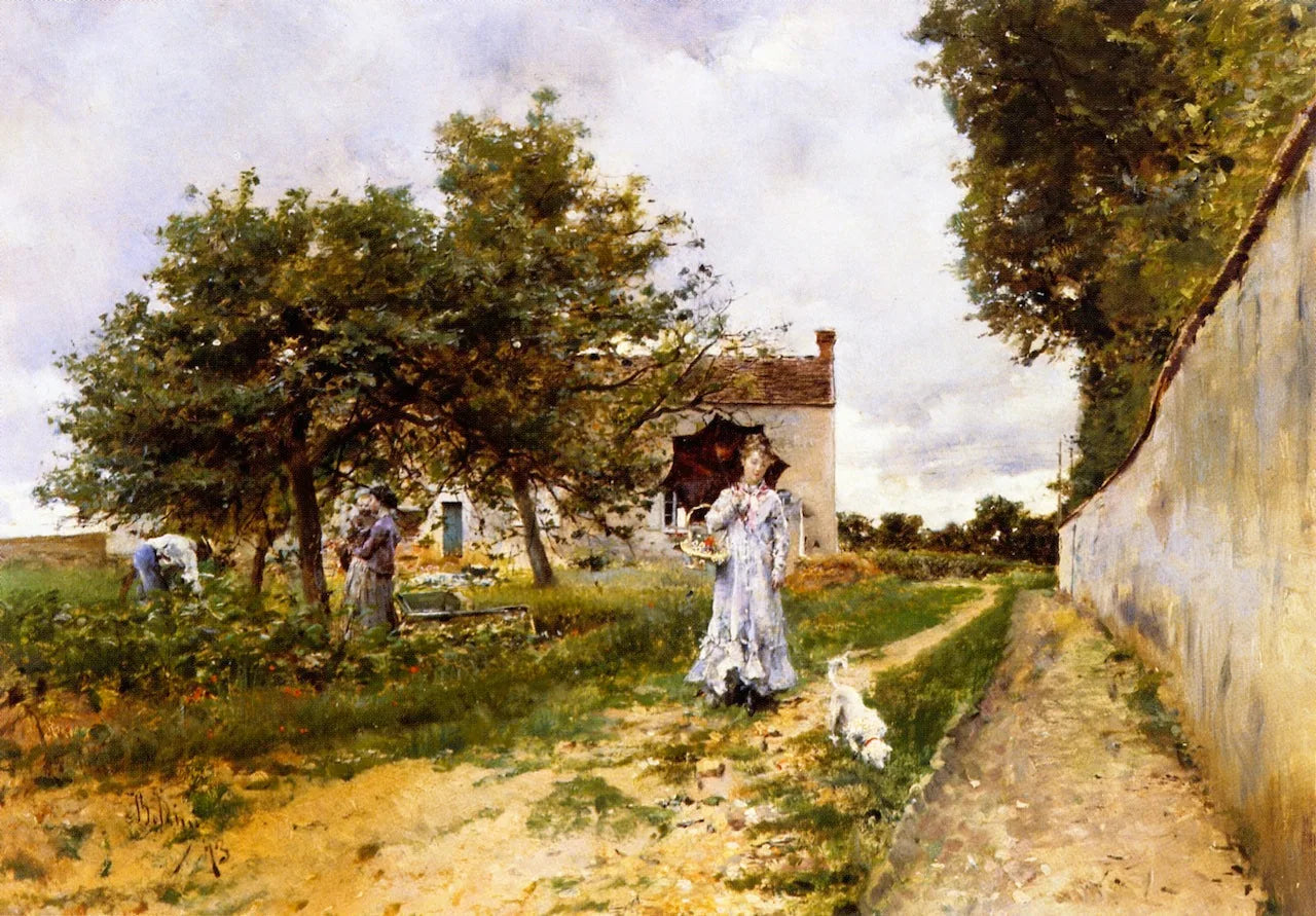 Promenade matinale - Giovanni Boldini image 1 copie de tableau peinte à la main