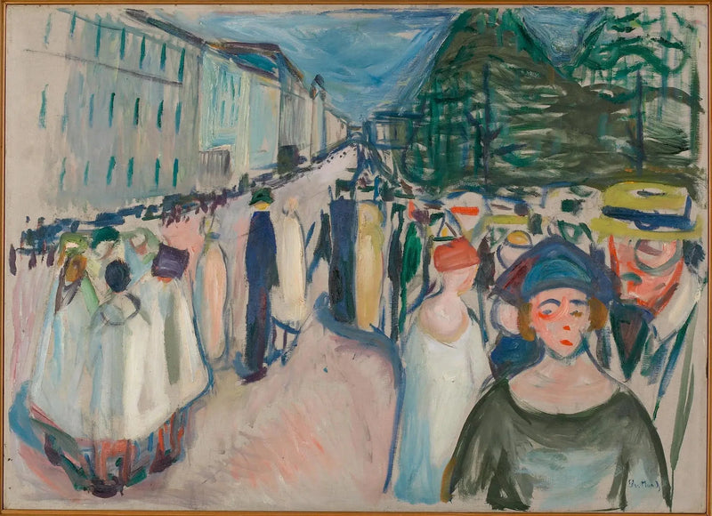 Promenade sur Karl Johan - Edvard Munch
