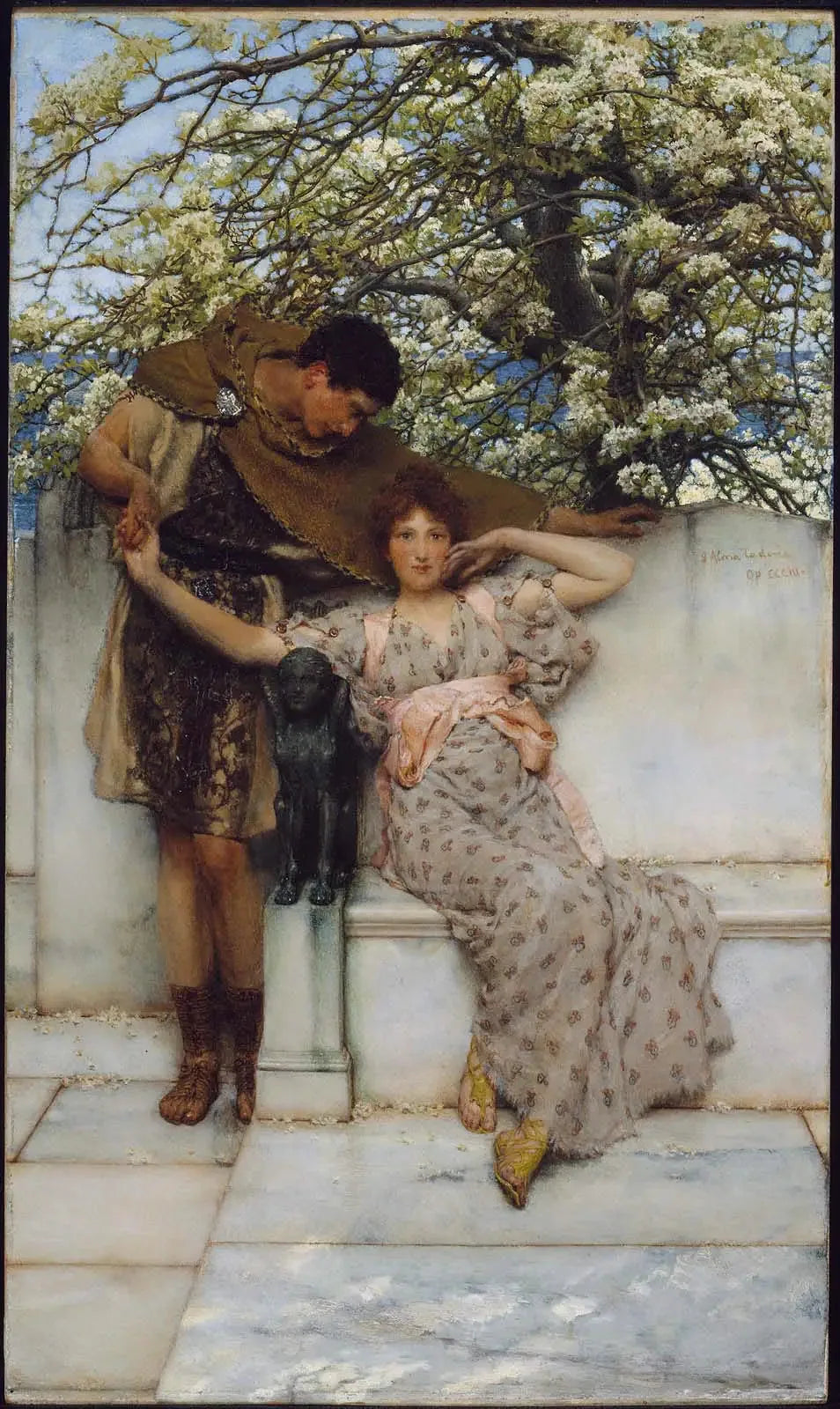 Promesse du printemps - Lawrence Alma-Tadema image 1 copie de tableau peinte à la main