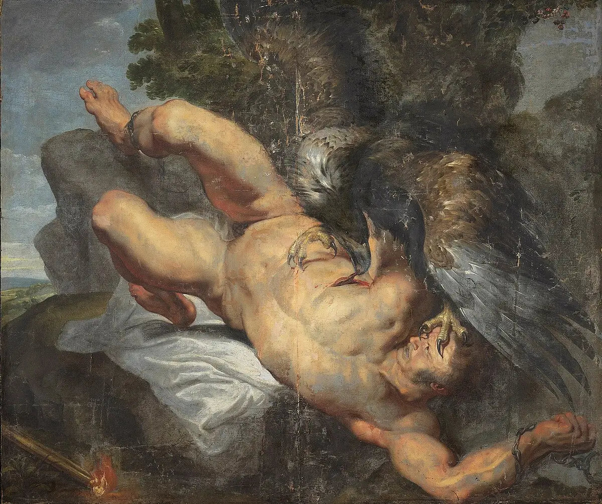 Prométhée enchaîné, avec l'aigle - Peter Paul Rubens image 1 copie de tableau peinte à la main