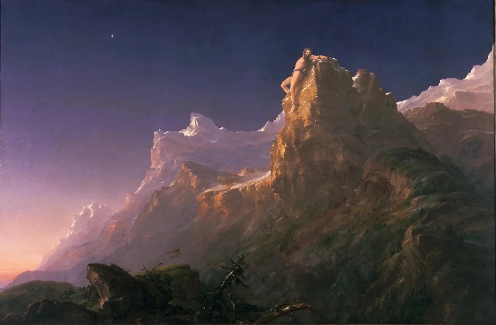 Prométhée enchaîné - Thomas Cole image 1 reproduction d’œuvre d’art à l’huile