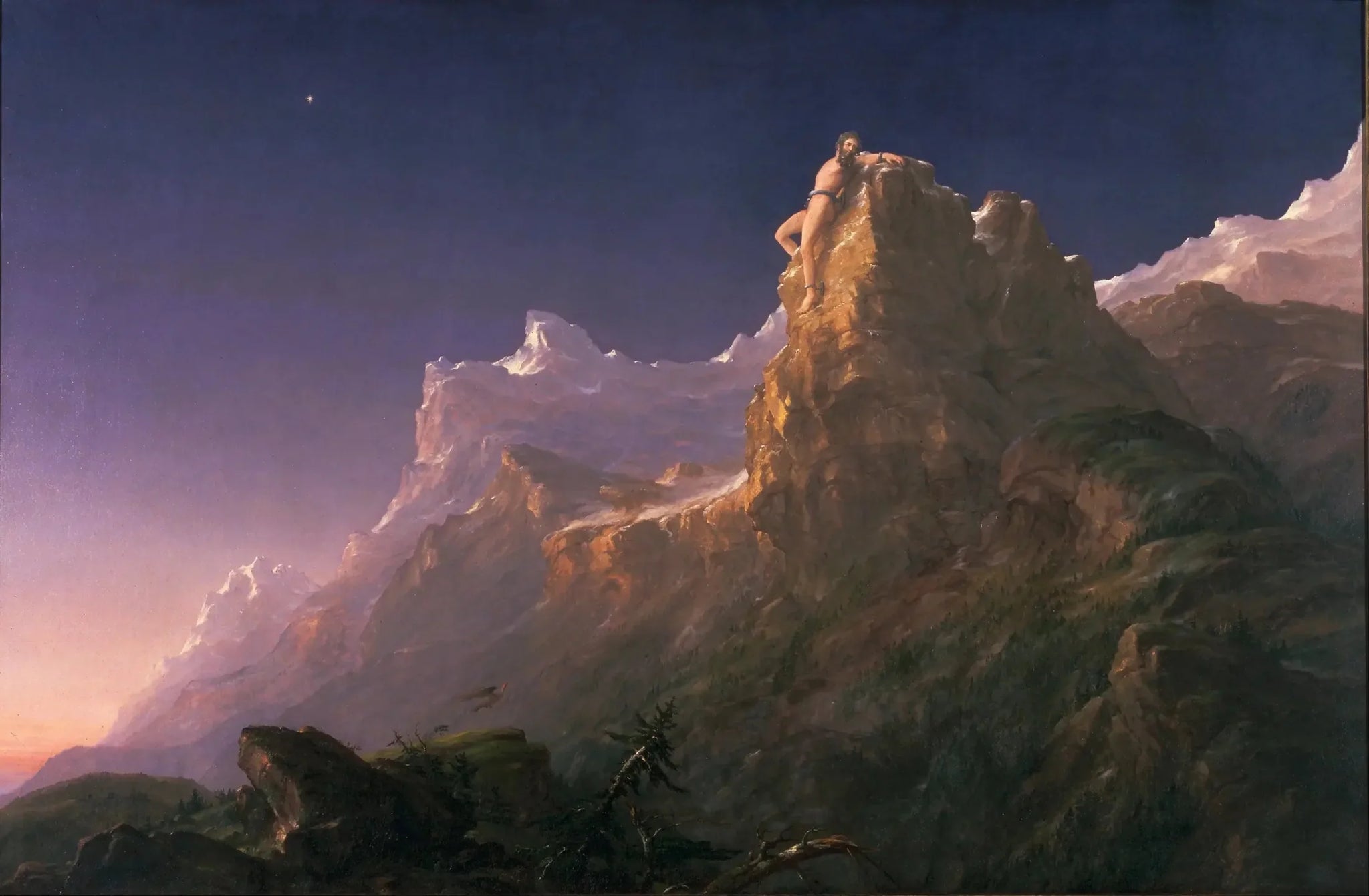 Prométhée enchaîné - Thomas Cole image 1 reproduction d’œuvre d’art à l’huile