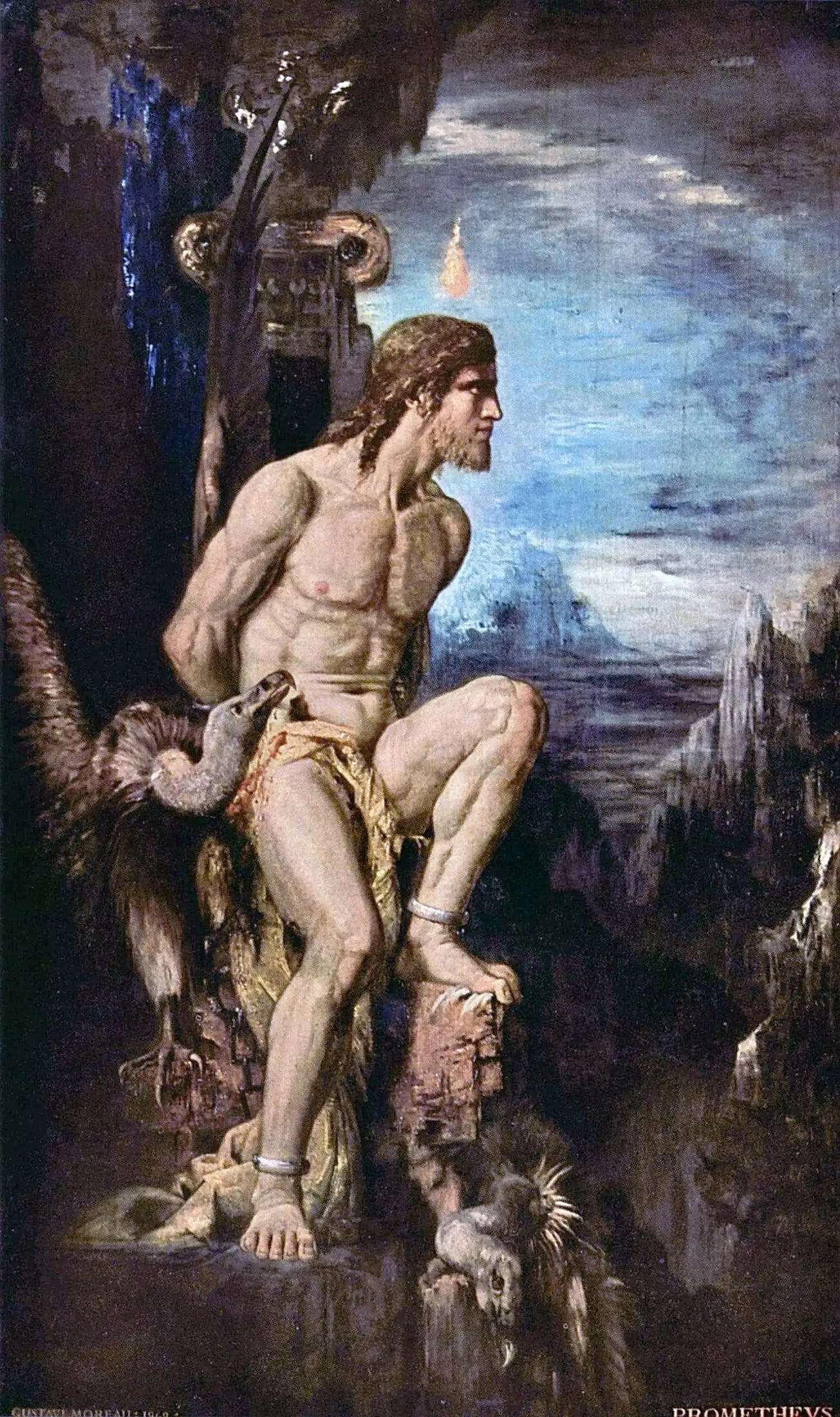 Prométhée - Gustave Moreau image 1 copie de tableau peinte à la main