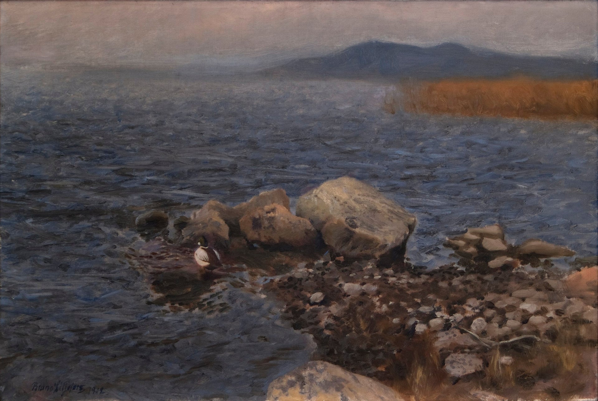 Promontoire rocheux - Bruno Liljefors image 1 reproduction artisanale de tableau