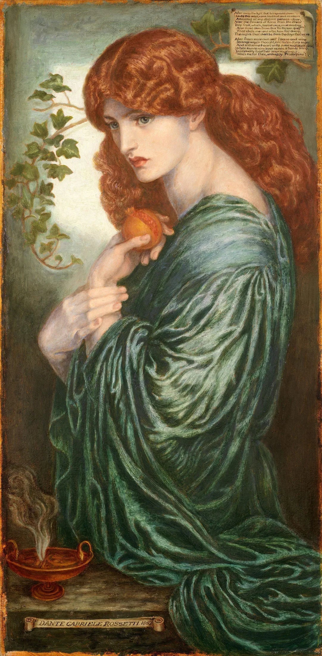 Proserpine - Dante Gabriel Rossetti image 1 reproduction de peinture à l’huile