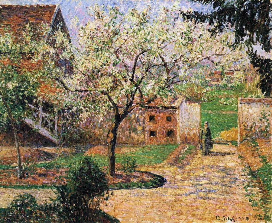 Pruniers en fleurs, Éragny - Camille Pissarro