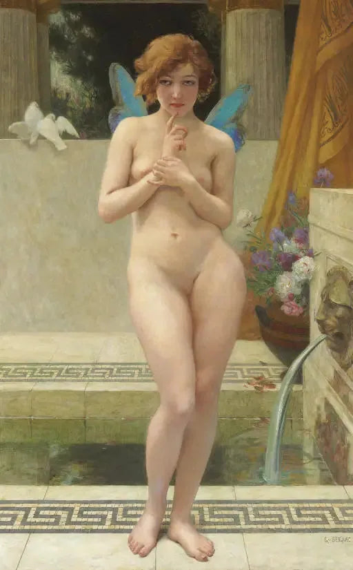 Psyché à la Fontaine - Guillaume Seignac image 1 copie de tableau peinte à la main