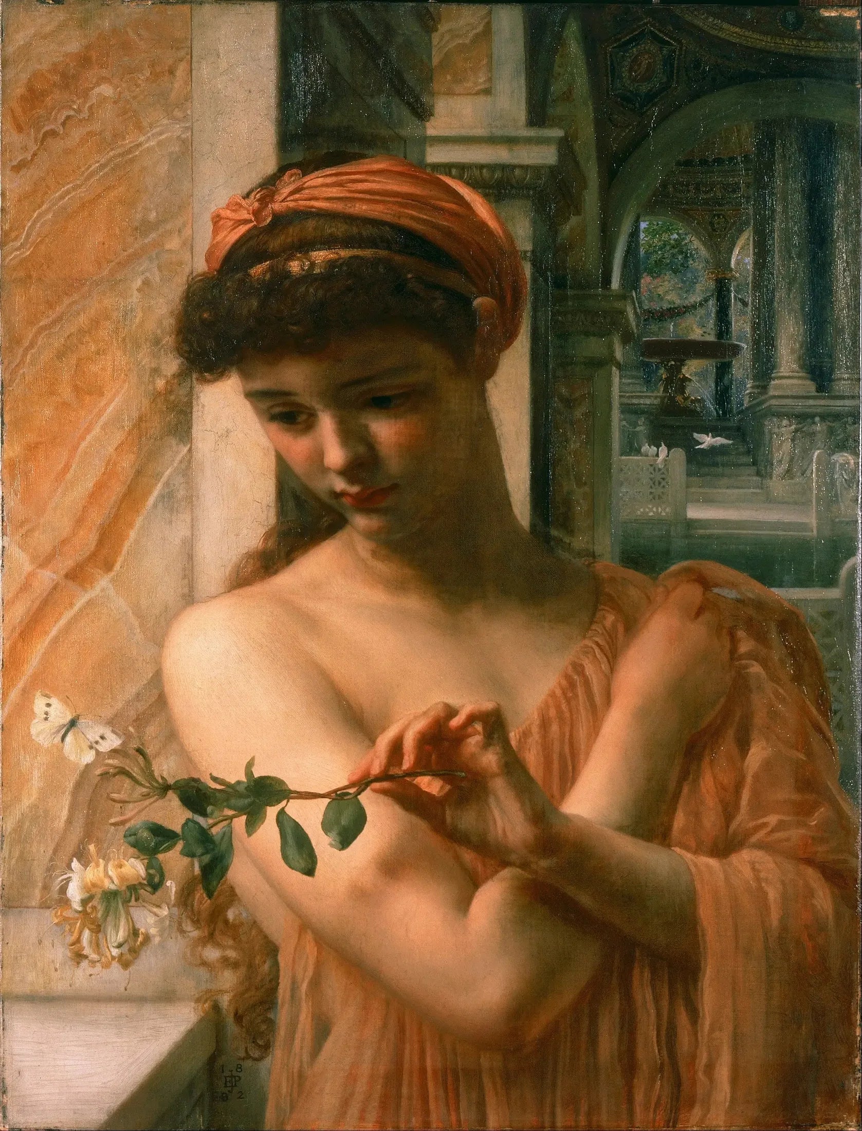 Psyché dans le Temple de l'Amour - Edward Poynter image 1 reproduction artisanale de tableau