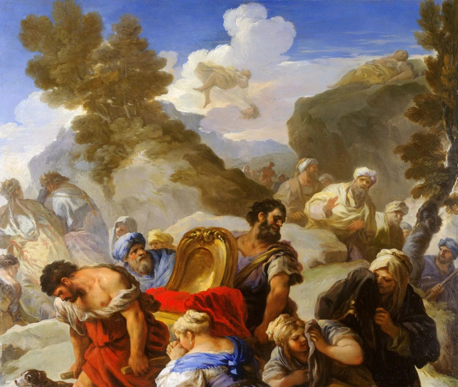 Psyché exposée sur un rocher - Luca Giordano image 1 copie de tableau peinte à la main