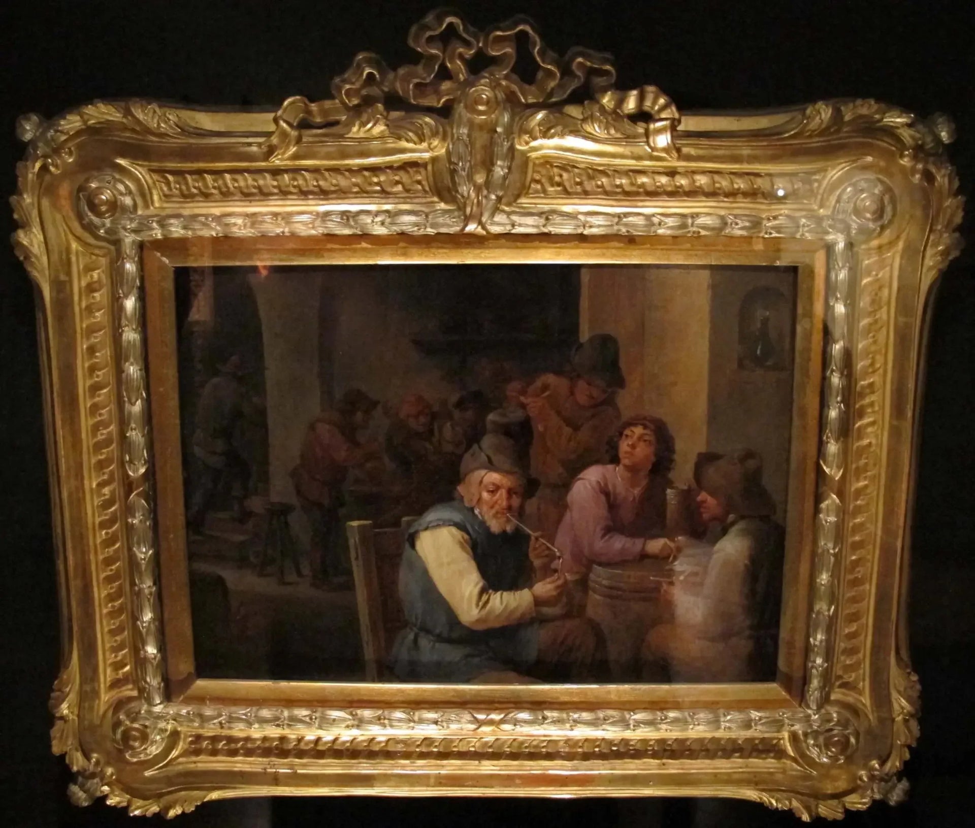Pub de campagne hollandais - David Teniers le Jeune image 1 reproduction artisanale de tableau