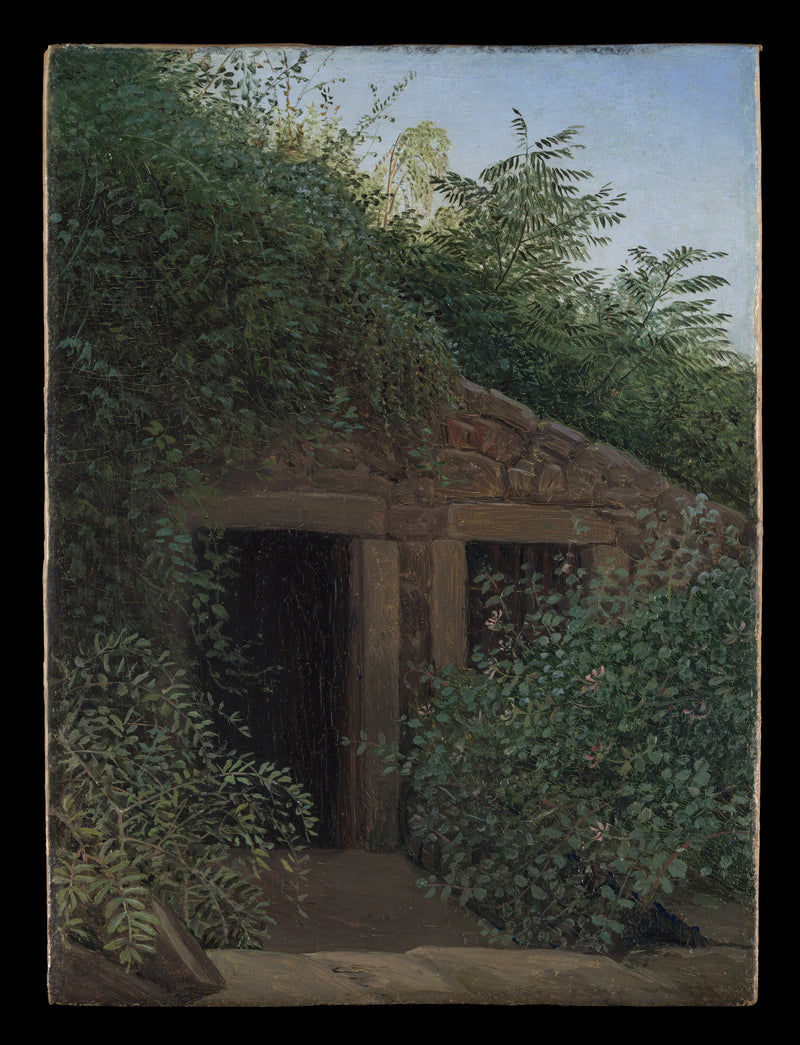 Un puits de mine envahi par la végétation - Carl Gustav Carus