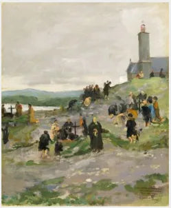 Purgatoire de Saint Patrick, Lough Derg - John Lavery image 1 copie peinte à la main à l’huile