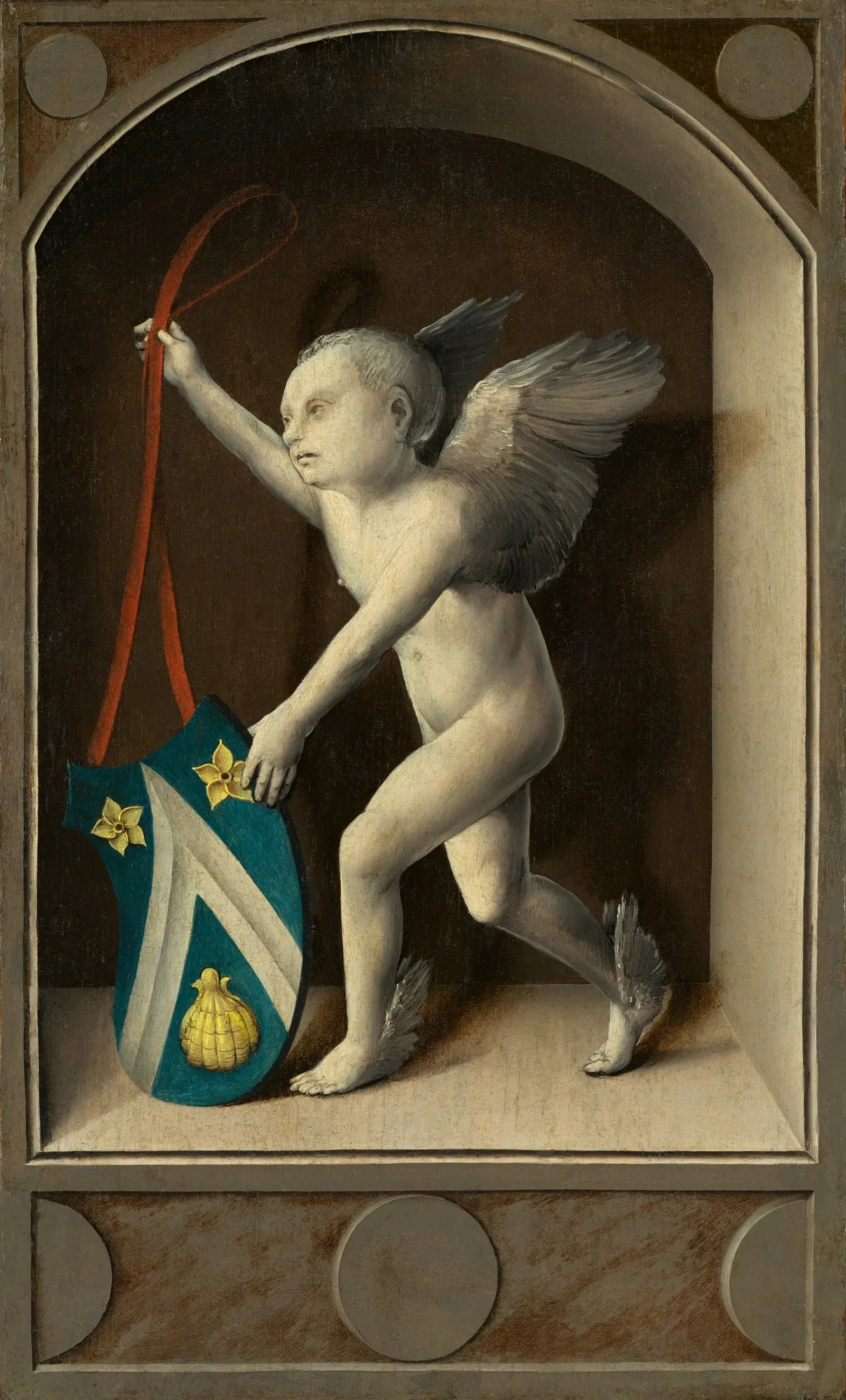 Putto aux armes de Jacques Coëne [revers] - Bernard van Orley image 1 reproduction artisanale de tableau
