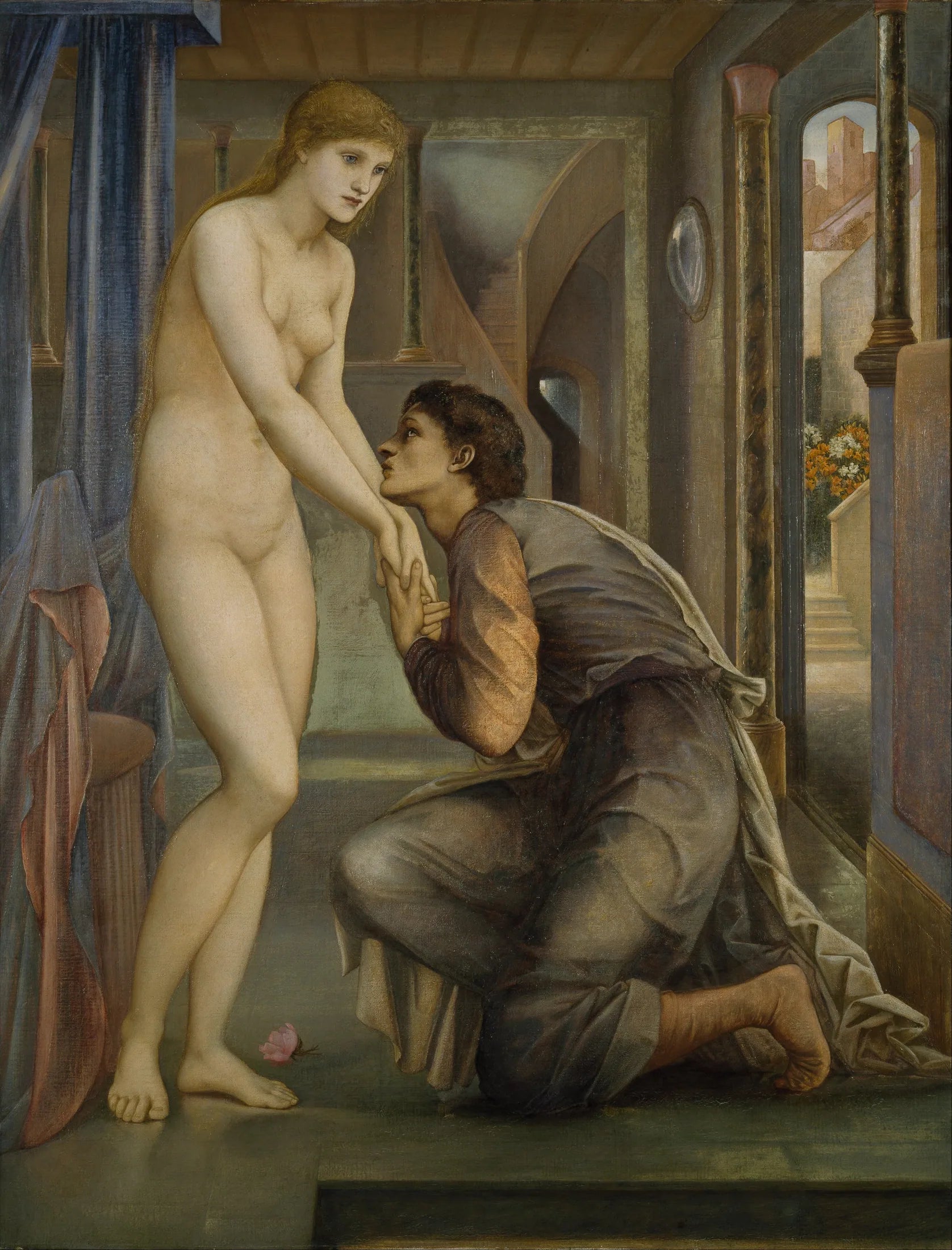 Pygmalion et l'Image - L'Âme atteint - Edward Burne-Jones image 1 copie de tableau peinte à la main