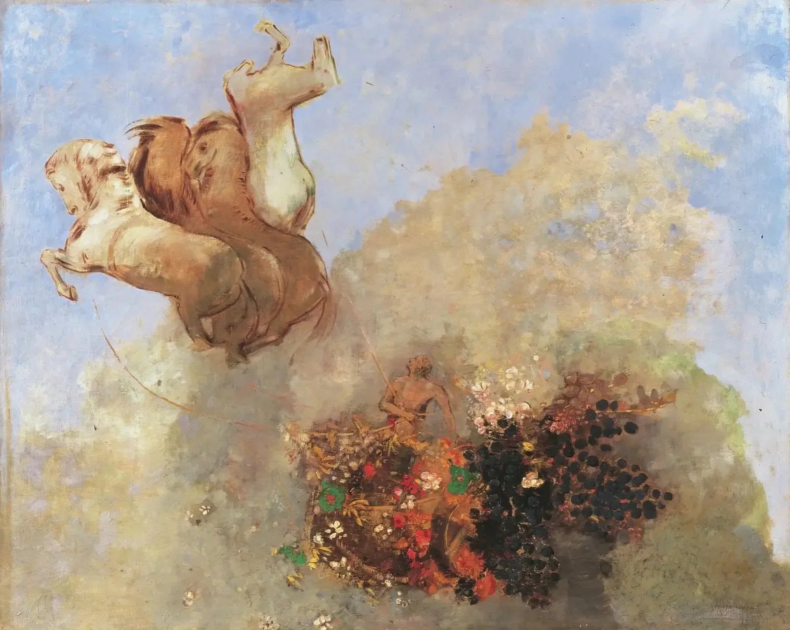 Quadrige, le char d’Apollon - Odilon Redon image 1 copie peinte à la main à l’huile